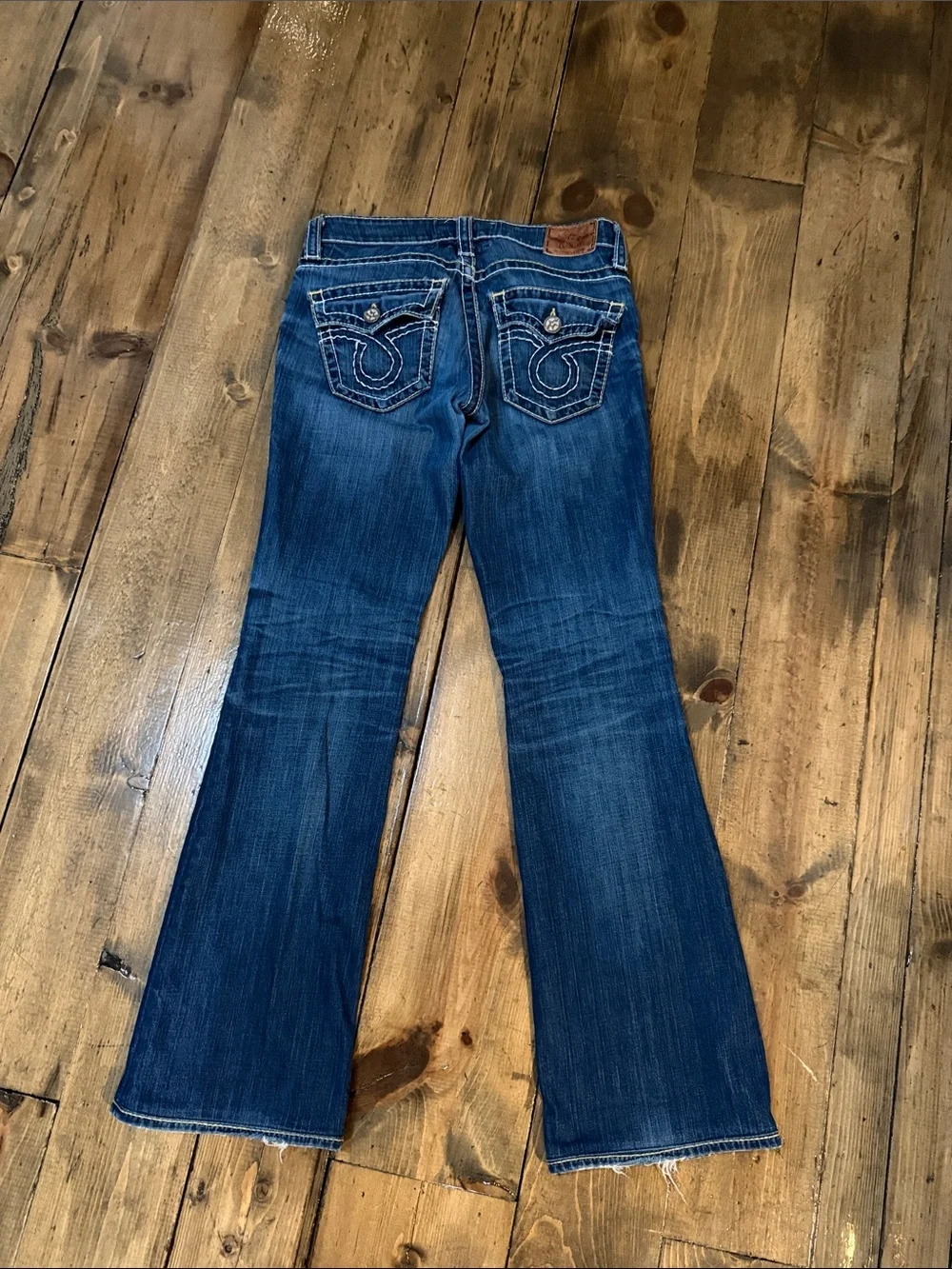 Big Star Women’s Blue Bootcut Jeans with Contrast Stitching